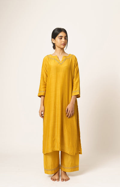 Yellow Kurta and Pant Set Fashion DOT