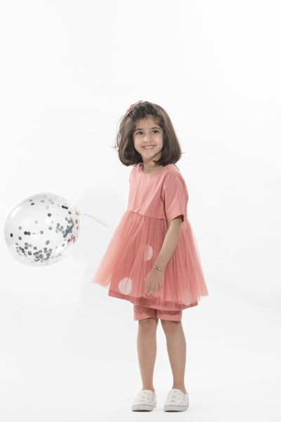 Yoke Dress- Dusty Rose Kids THREE Kids 