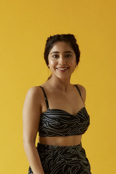 ZEBRA NEGATIVE Fashion Yam XS Bralette