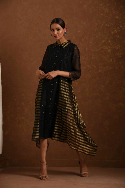 Zuri Black & Gold Dress Fashion Priti Prashant 