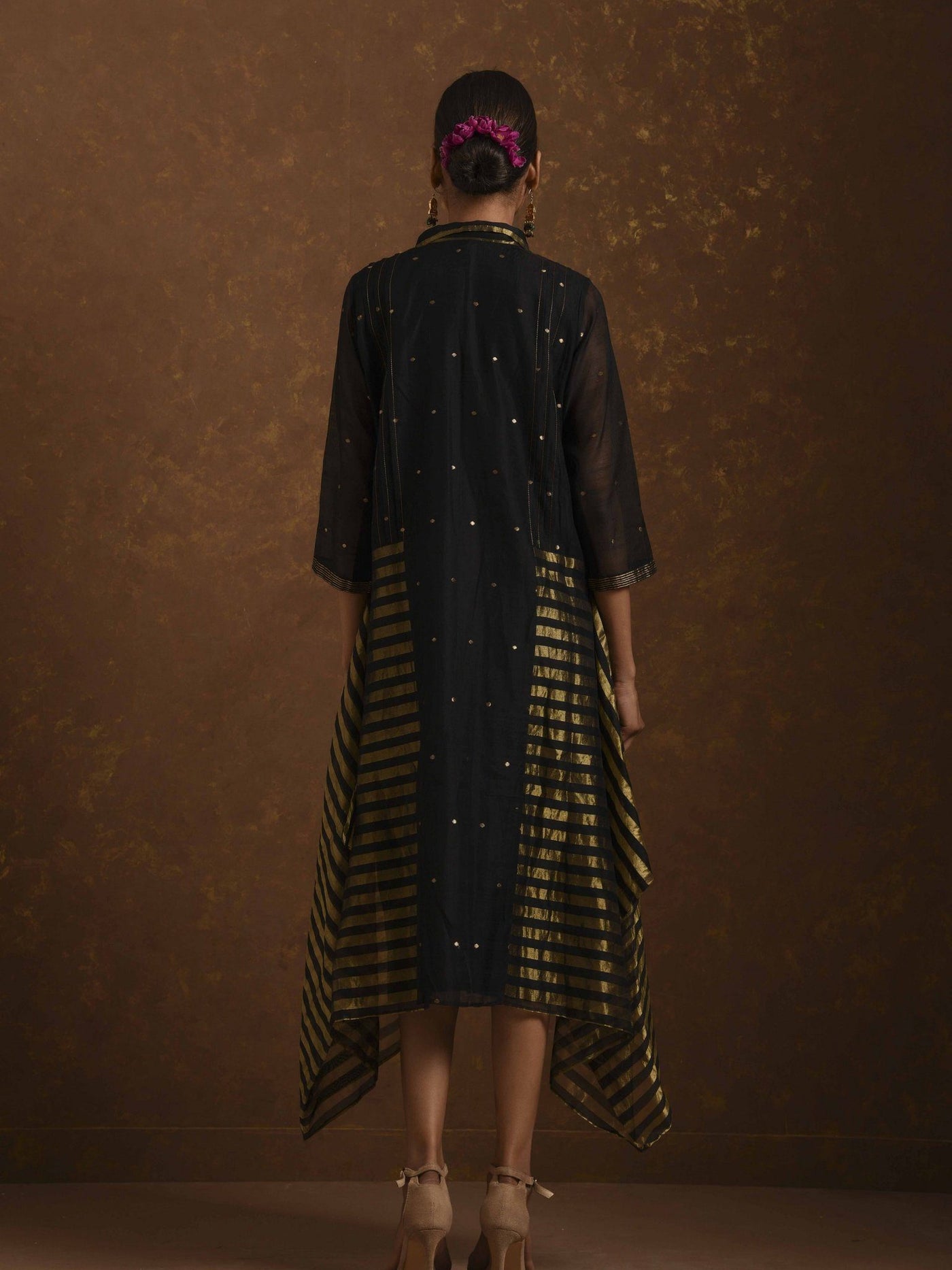 Zuri Black & Gold Dress Fashion Priti Prashant 