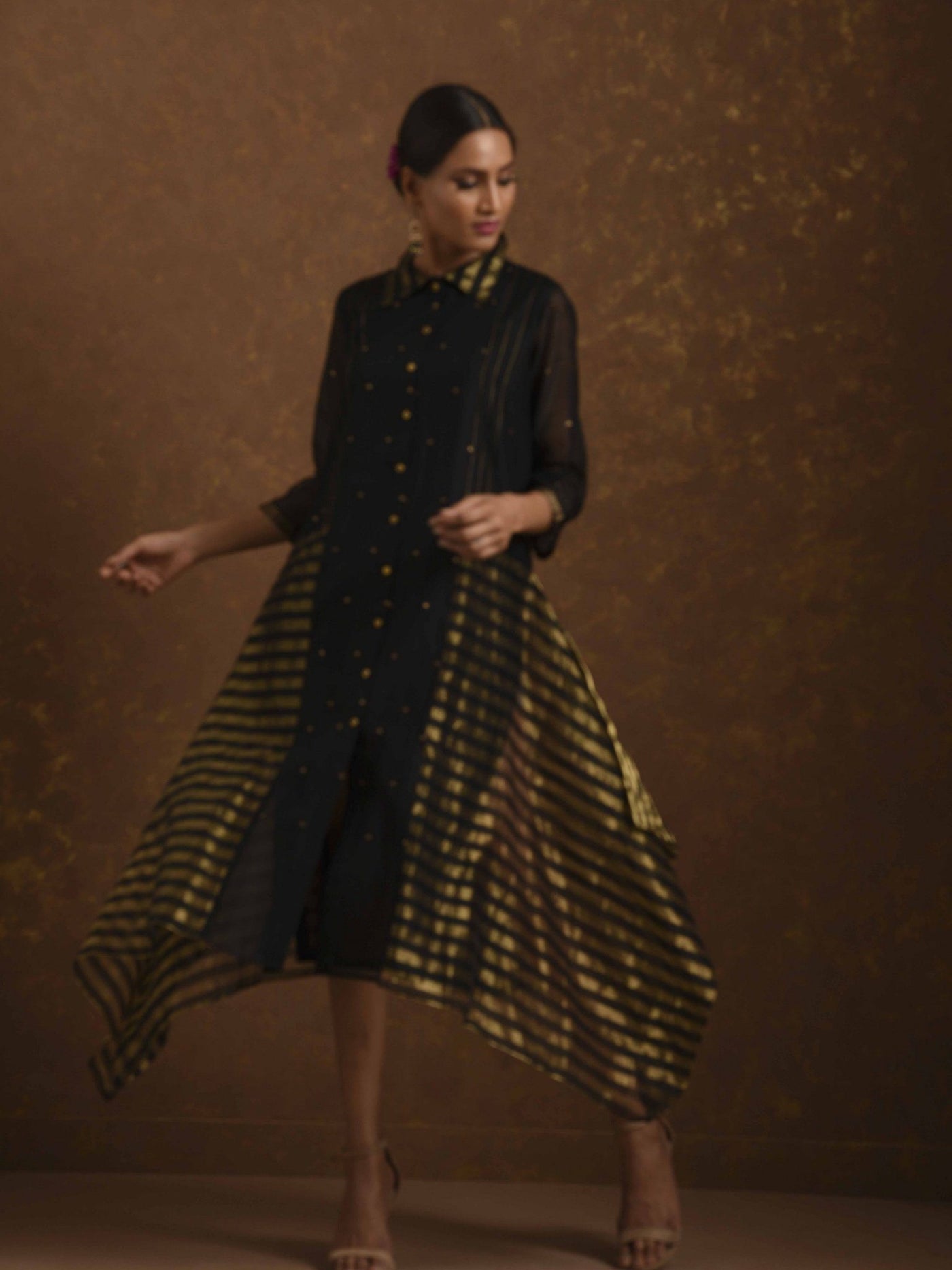 Zuri Black & Gold Dress Fashion Priti Prashant 